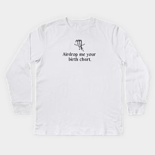 Scorpio Symbol - Airdrop Me Your Birth Chart Kids Long Sleeve T-Shirt